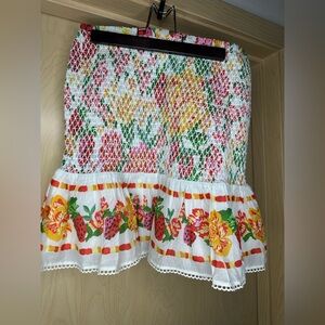 FARM Rio Colorful Crochet Mini Skirt
